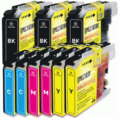 9 Pack Of Brother Lc103 Ink Cartridges Includes 3 Black And 2 Of Each Color 0810